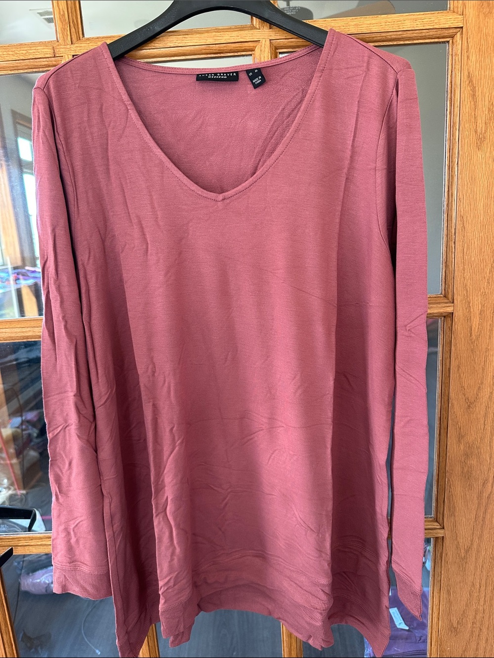 Two (2)  Graver-WeekenderV-Neck Long Sleeve Tops